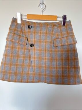 Steve Madden Plaid Fall Mini Skirt Sz 4